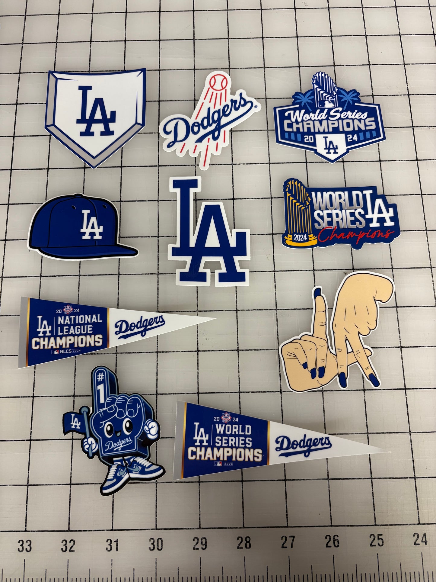 10 Piece Bleed Blue Sticker pack